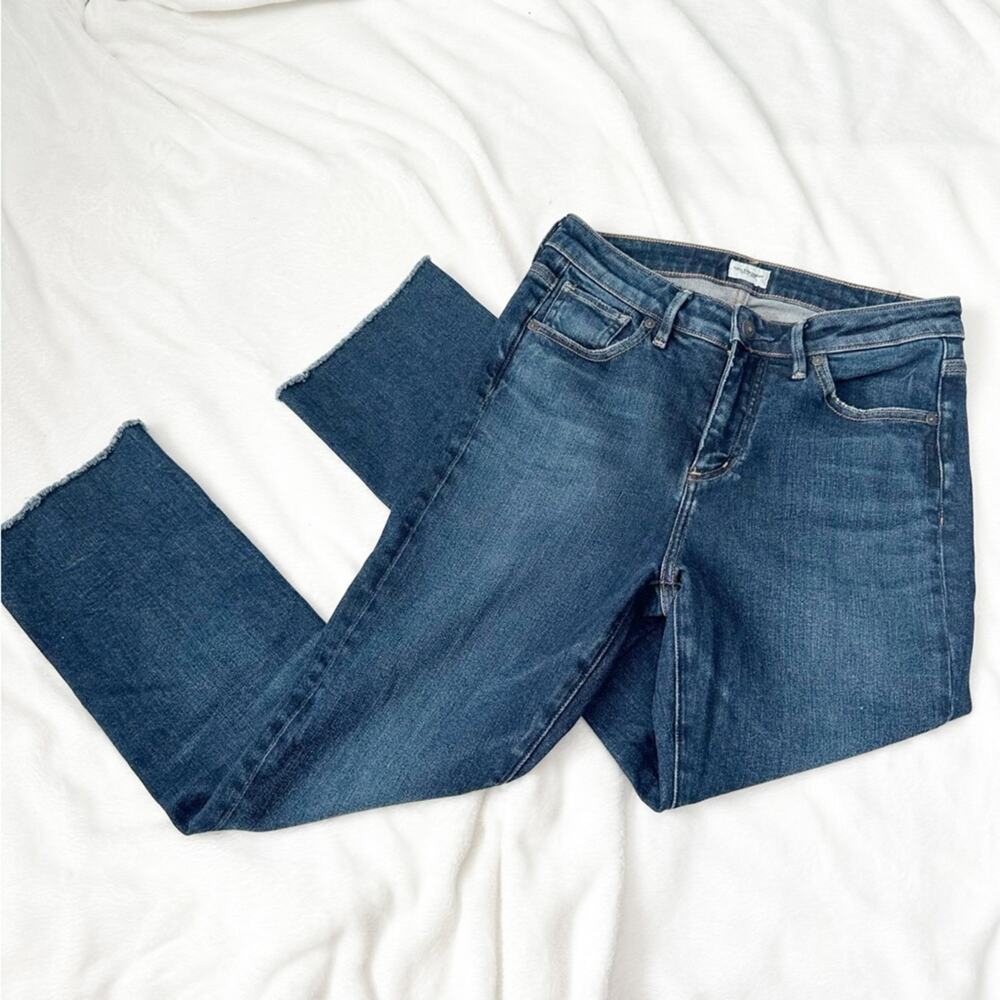 Silver Jeans Fleet kick crop blue denim jeans size 27